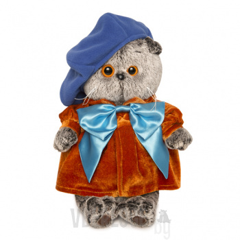 Мягкая игрушка кот Басик художник, 30 см