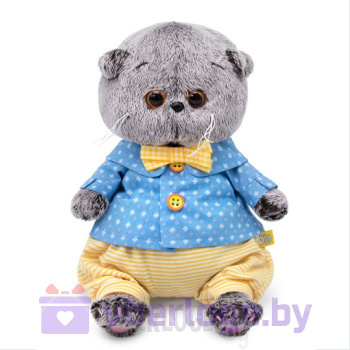Мягкая игрушка кот Басик BABY в рубашке и шортиках 20 см