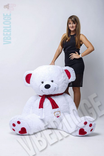 Большой медведь My Love 200 см Белоснежный