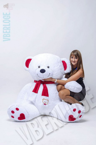 Большой медведь My Love 200 см Белоснежный