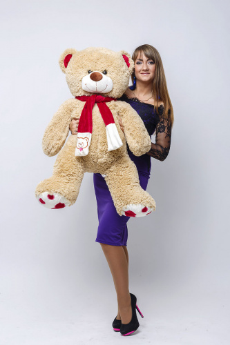 Большой медведь My Love 130 см Золотой