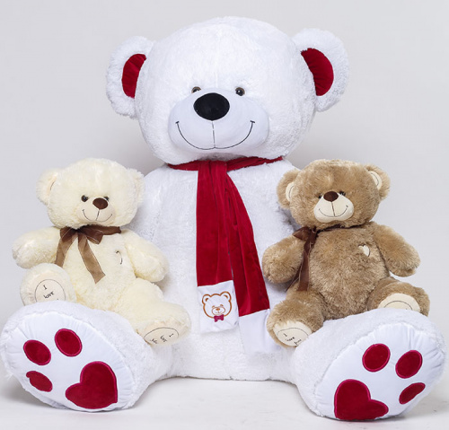 Большой медведь My Love 230 см Белоснежный