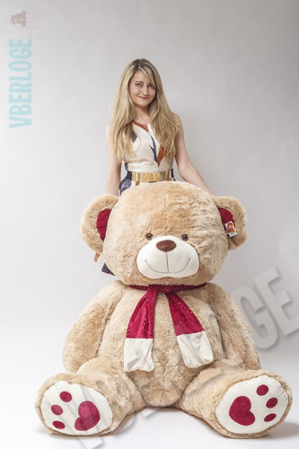 Большой медведь My Love 200 см Золотой