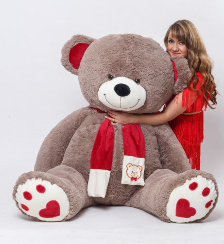 Большой медведь My Love 200 см Бурый