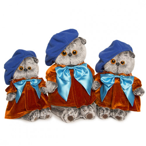 Мягкая игрушка кот Басик художник, 30 см